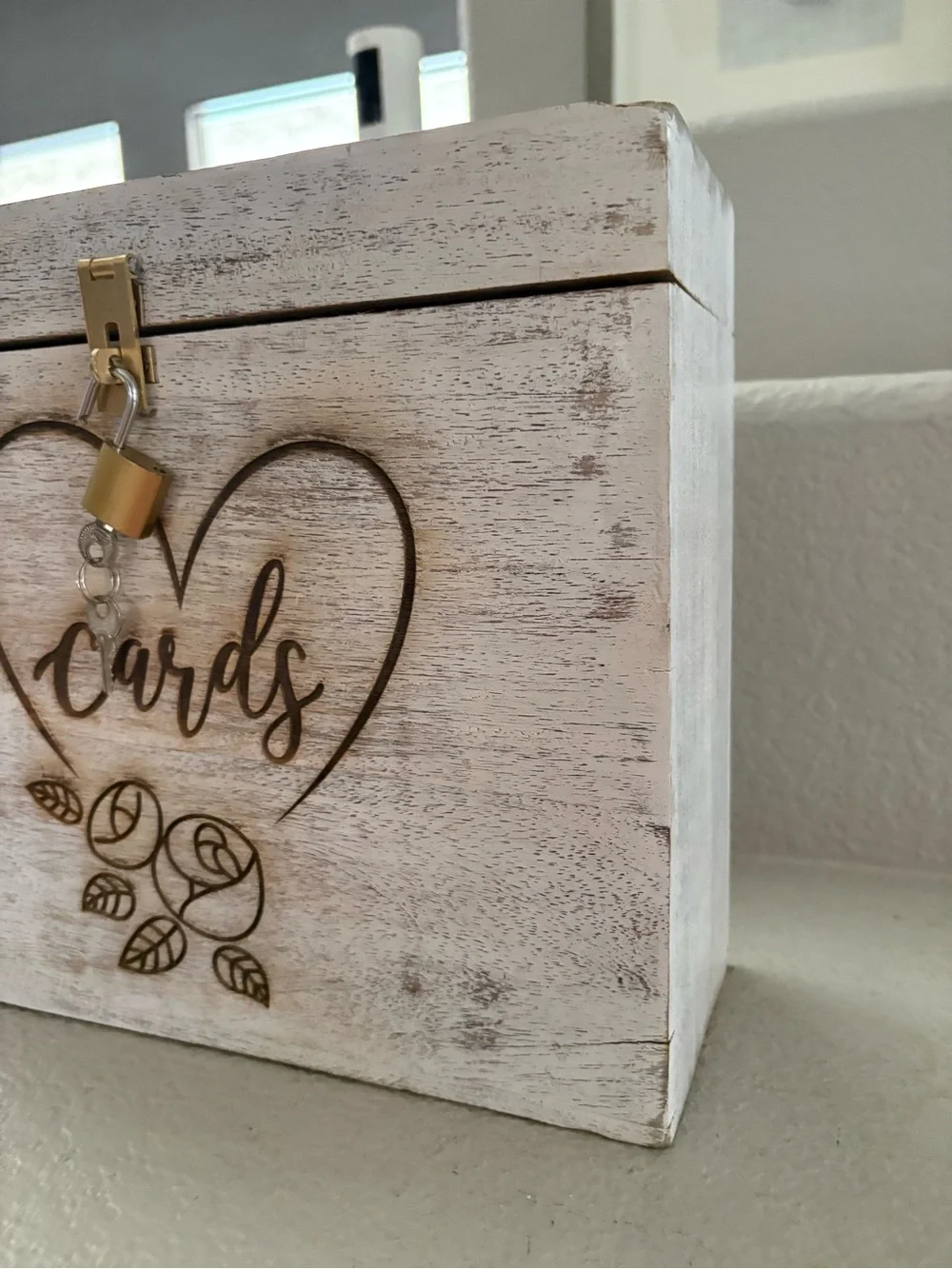 Wooden Wedding Card Box